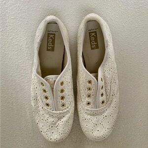 Keds Champion Crochet Sneakers Cream Shoes Size 6.5
